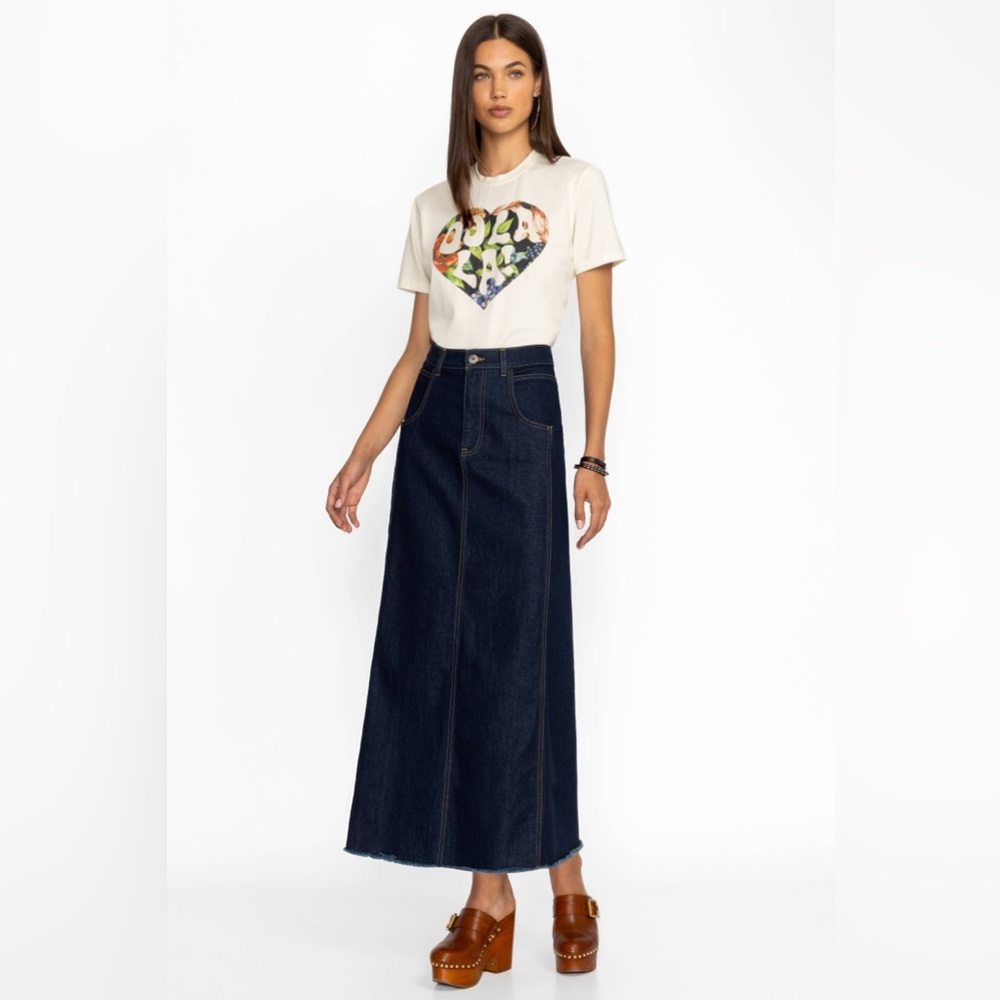 Johnny Was Sasson La Siene NWOT Denim Maxi Skirt Size 8
